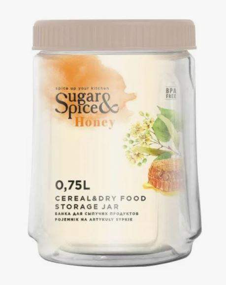 Банка для сыпучих продуктов Sugar&Spice Honey 0,75л латте